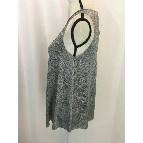 Zara Womens Solid Gray Grey V Neck Tank Top Stretch Small - Picture 4 of 6